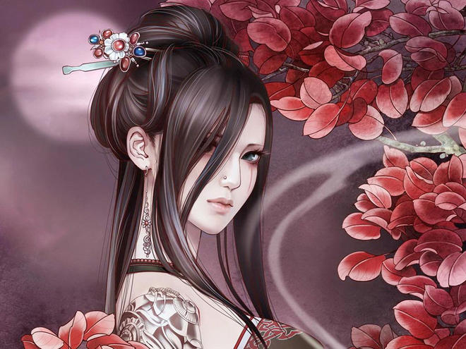 flower girl fantasy art