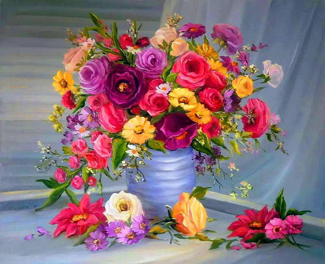 colorful flower painting