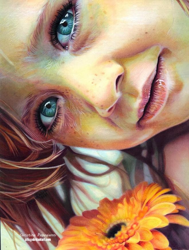 pastel painting by christina papagianni