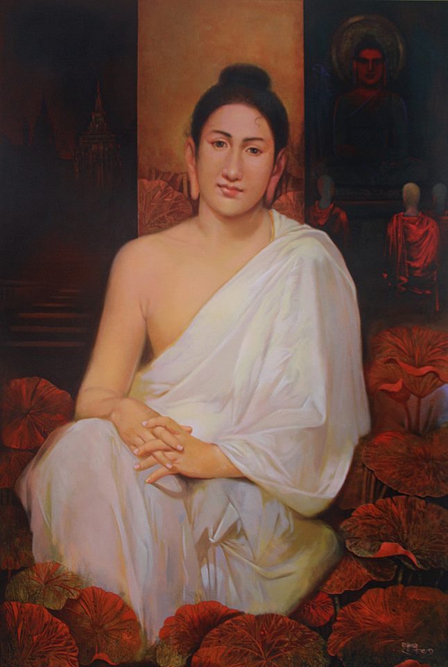 buddha acrylic painting by raghunath sahoo