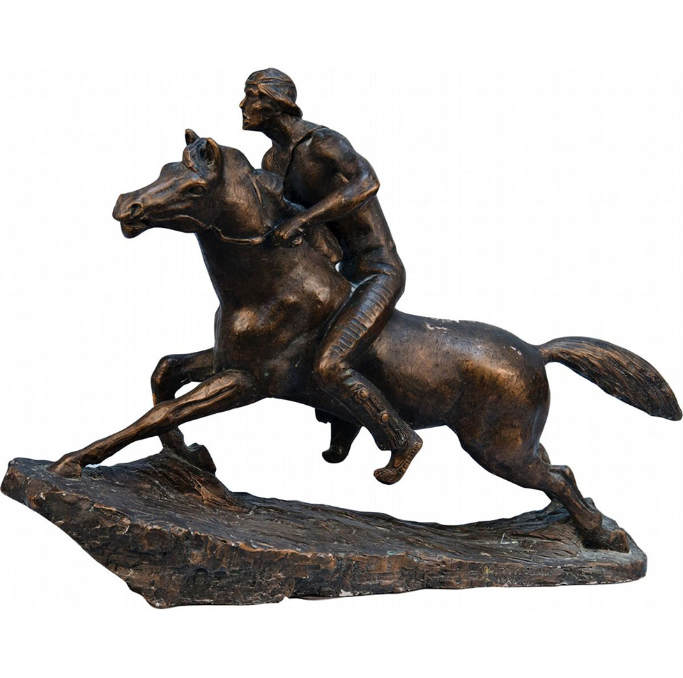 horse riders bronze sculptures