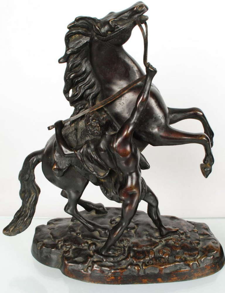 horses rider bronze sculptures