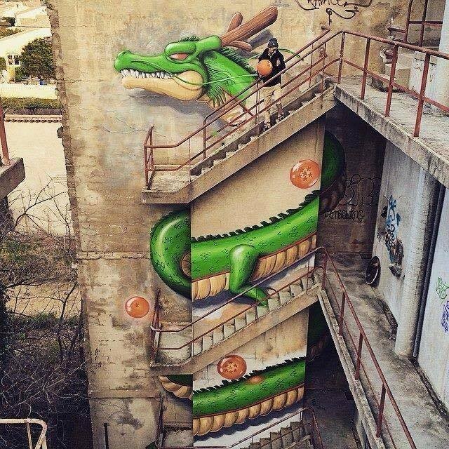 3 dragon rash creative street art work