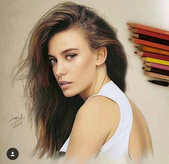 color pencil drawing by jawad alghezi