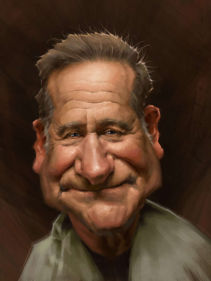 9 robin williams caricature by will pealatere