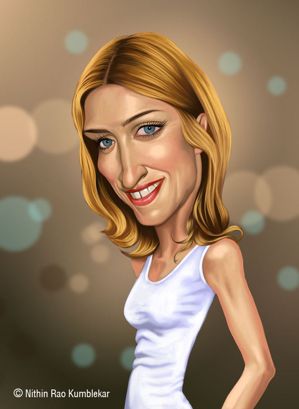 lady celebrities caricatures nithin