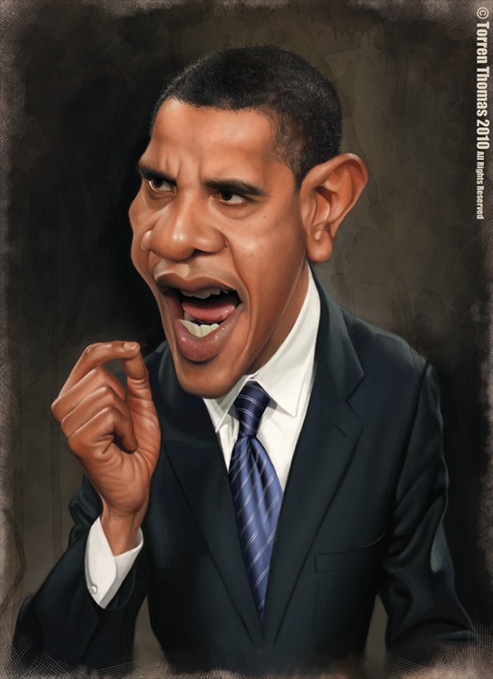 obama celebrity caricatures torren