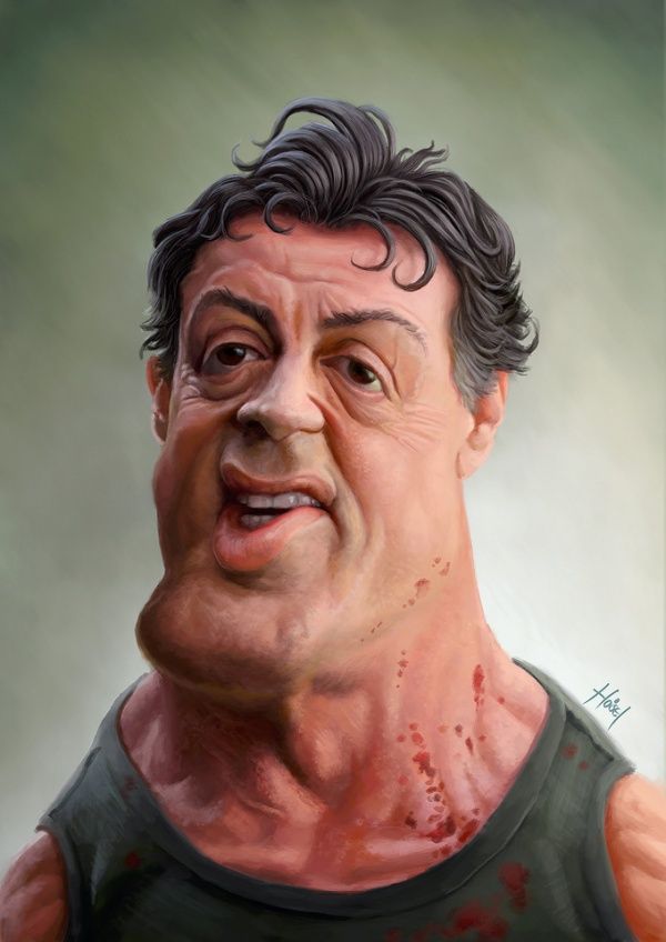 sylvester stallone caricatures