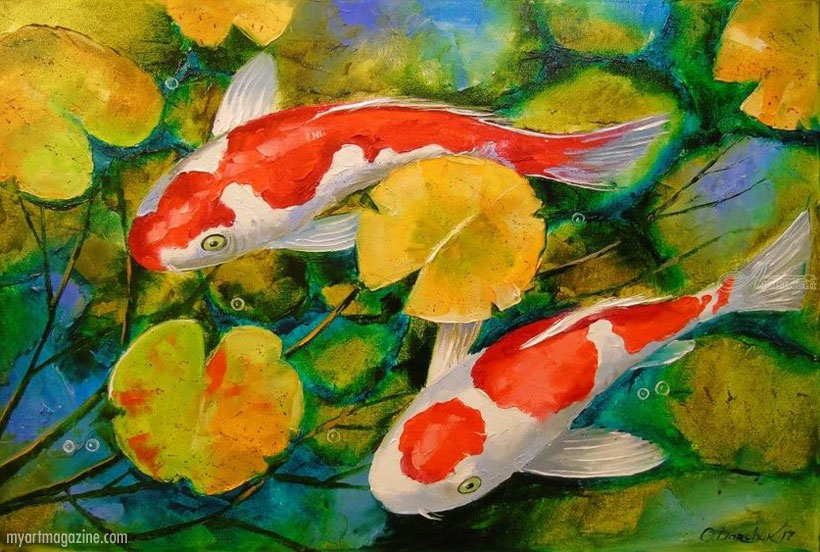 watercolor painting fish by olha darchuk