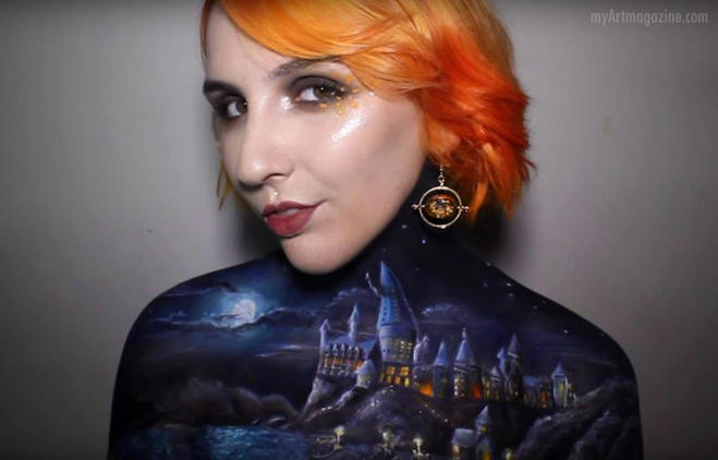 body painting art makeup artist hogwarts