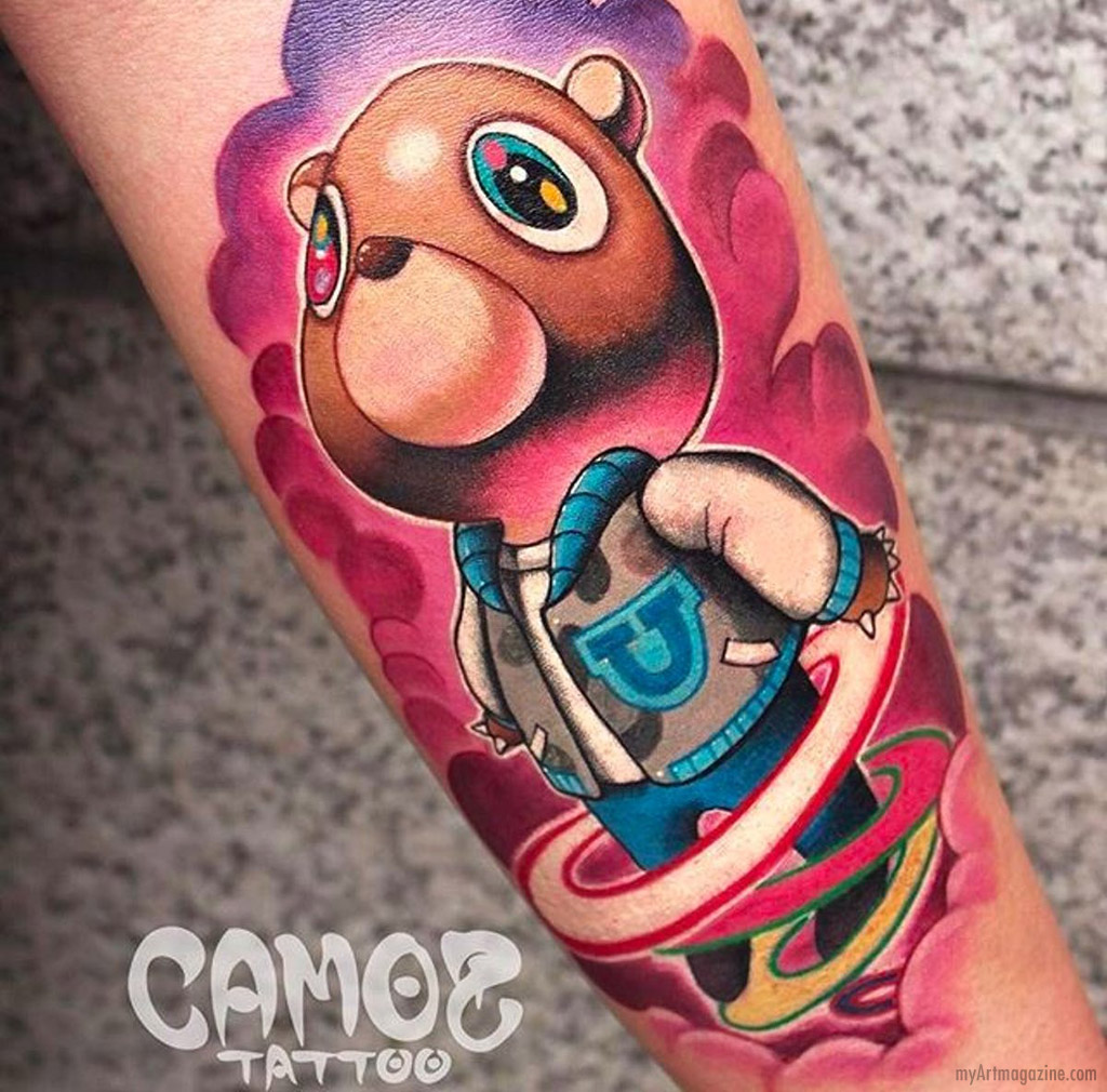 tattoo art cartoon colorful by camoz
