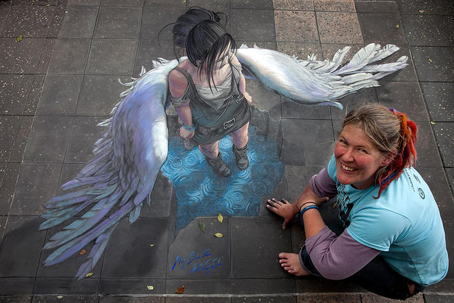 angel street art by jenny mccracken