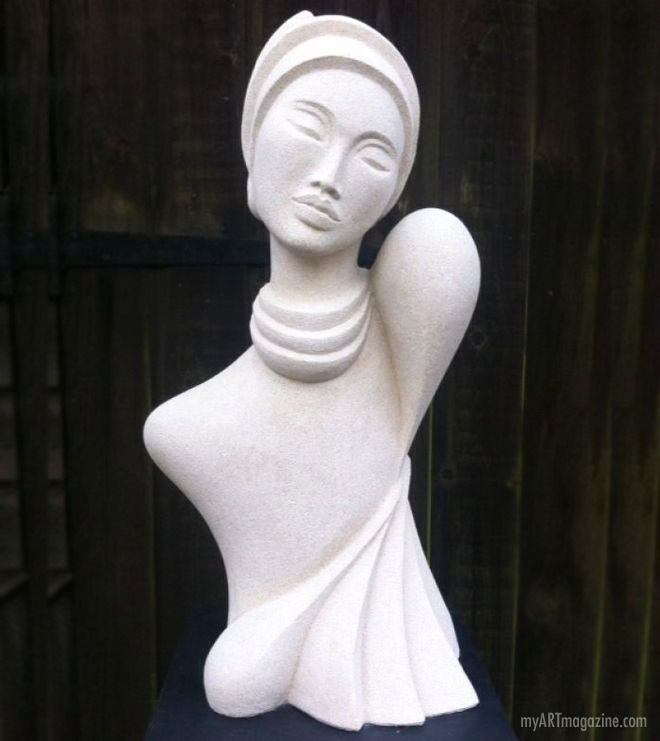 marble sculpture outdoor shokra by joansell
